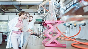 Group of scientists working in the laboratory