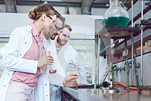 Group of scientists working in the laboratory