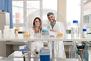 Group Of Scientists Working At The Laboratory