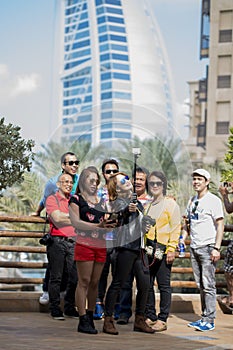 Group selfie Burj al Arab, Dubai, UAE