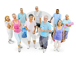 Group of Senior Adult Staying Fit