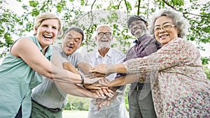 Group Of Senior Retirement Exercising Togetherness Concept photo