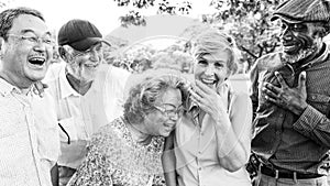 Group of Senior Retirement Friends Happiness Concept