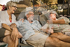 Senior Retirement Friends Happiness Concept