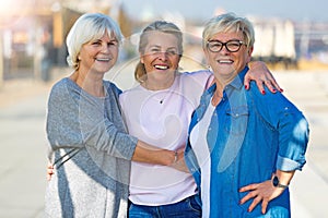 Group of senior women smiling