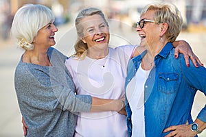 Group of senior women smiling