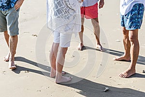 Group of seniors on the beach