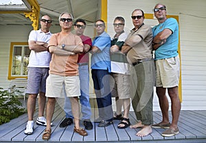 Group of serious men