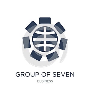Group of Seven (G7) icon. Trendy flat vector Group of Seven (G7) icon on white background from Business collection photo