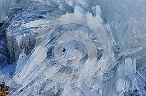 A group of shards of ice.