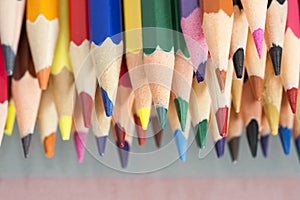 Group of sharp colored pencils