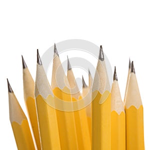 Group of sharp pencils.