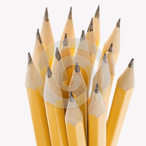 Group of sharp pencils.