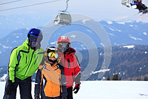 Group of skiers photo