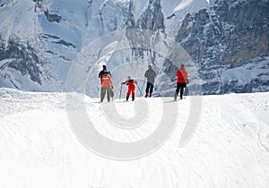 Gruppo da sciatori 