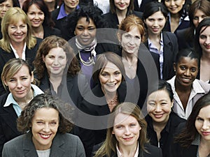Group Of Smiling Businesswomen