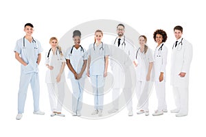 Group Of Smiling Doctors With Stethoscopes