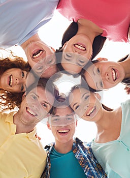 Group of smiling teenagers