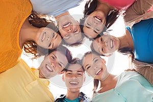 Group of smiling teenagers