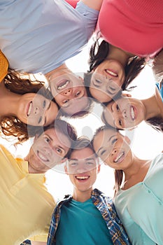 Group of smiling teenagers