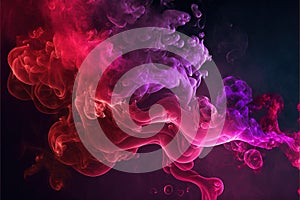 a group of smokes that are in the air with colors of red, pink, and purple on them, and on a black background of a black