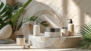 Group of Soap Dispensers on Table