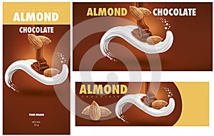 Chocolate packaging with almond