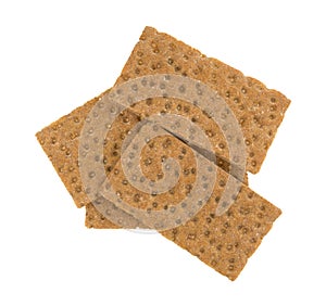 Group of sourdough whole grain crispbread crackers