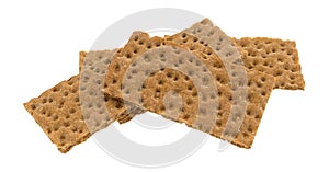 Group of sourdough whole grain crispbread crackers