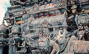 Group of Statues on the Side of a Building