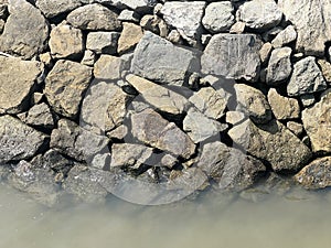 group stones in the sea