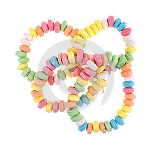 Group of stretchable candy bracelets