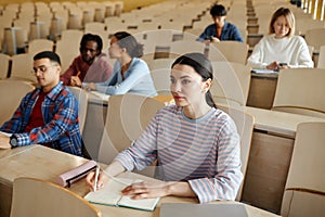 Group of student studying at university