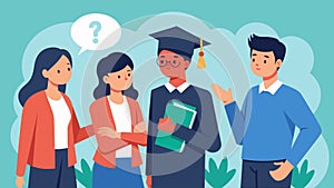 A group of students discuss the misconception that getting a scholarship means you dont have to worry about financial photo