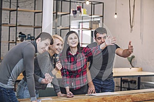 Group of students are doing and discussing creative ideas in the