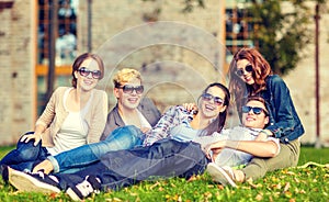 Group of students or teenagers hanging out