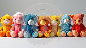 Group of Stuffed Animals Sitting Together