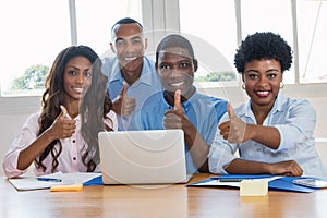 Group of successful african american businesspeople photo