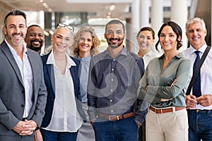 Group of successful multiethnic business team