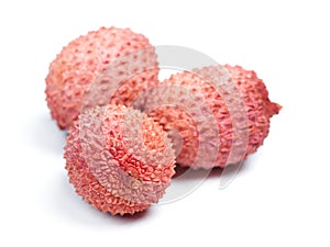 Group of sweet lychees fruits