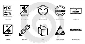 Group of symbols for packaging