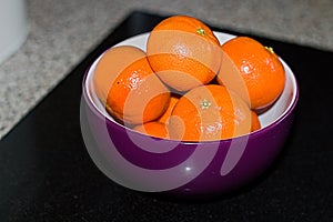 Group Of Tangerines In A Bowl Fruit macro