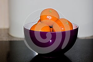 Group Of Tangerines In A Bowl Fruit macro