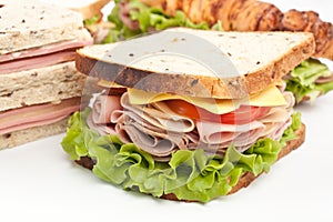 Group of tasty sandwiches