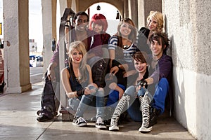 Group of Teen Punks