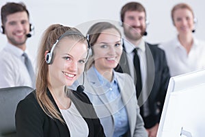 Group of telemarketers