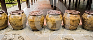Group of Thai earthen jar