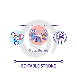 Group therapy concept icon