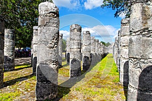 Group of the Thousand Columns at Chichen Itza in Yucatan, Mexico