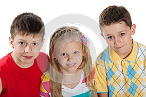 Group of three children
